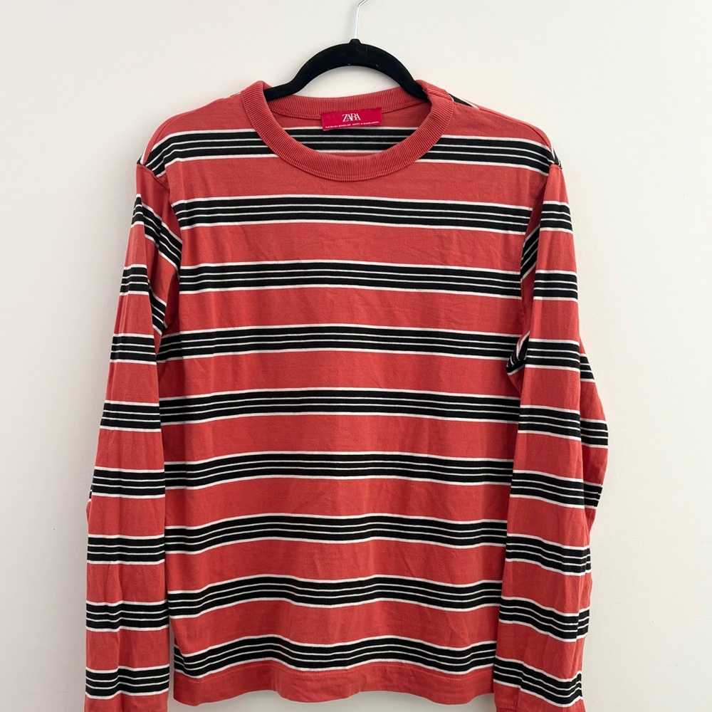 Zara Women’s Red Striped Shirt